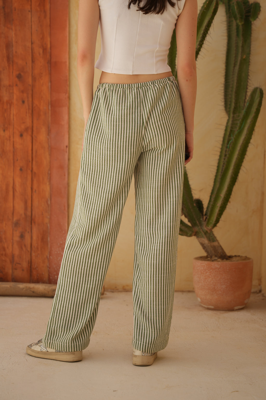 Nero Pants - Olive Striped