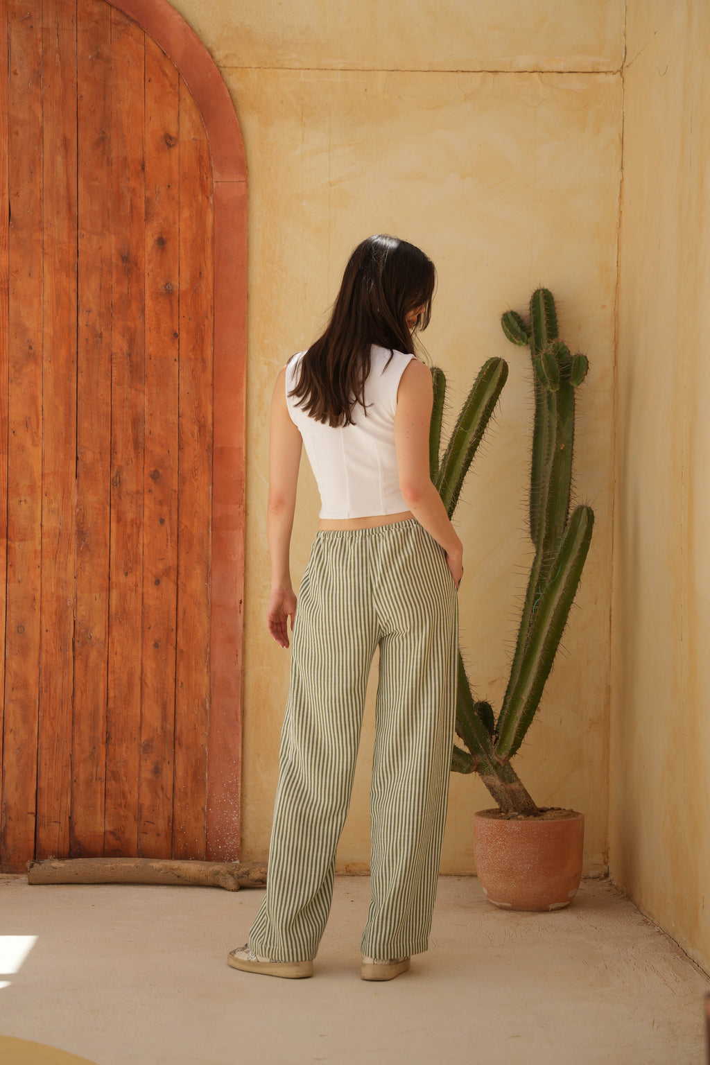 Nero Pants - Olive Striped