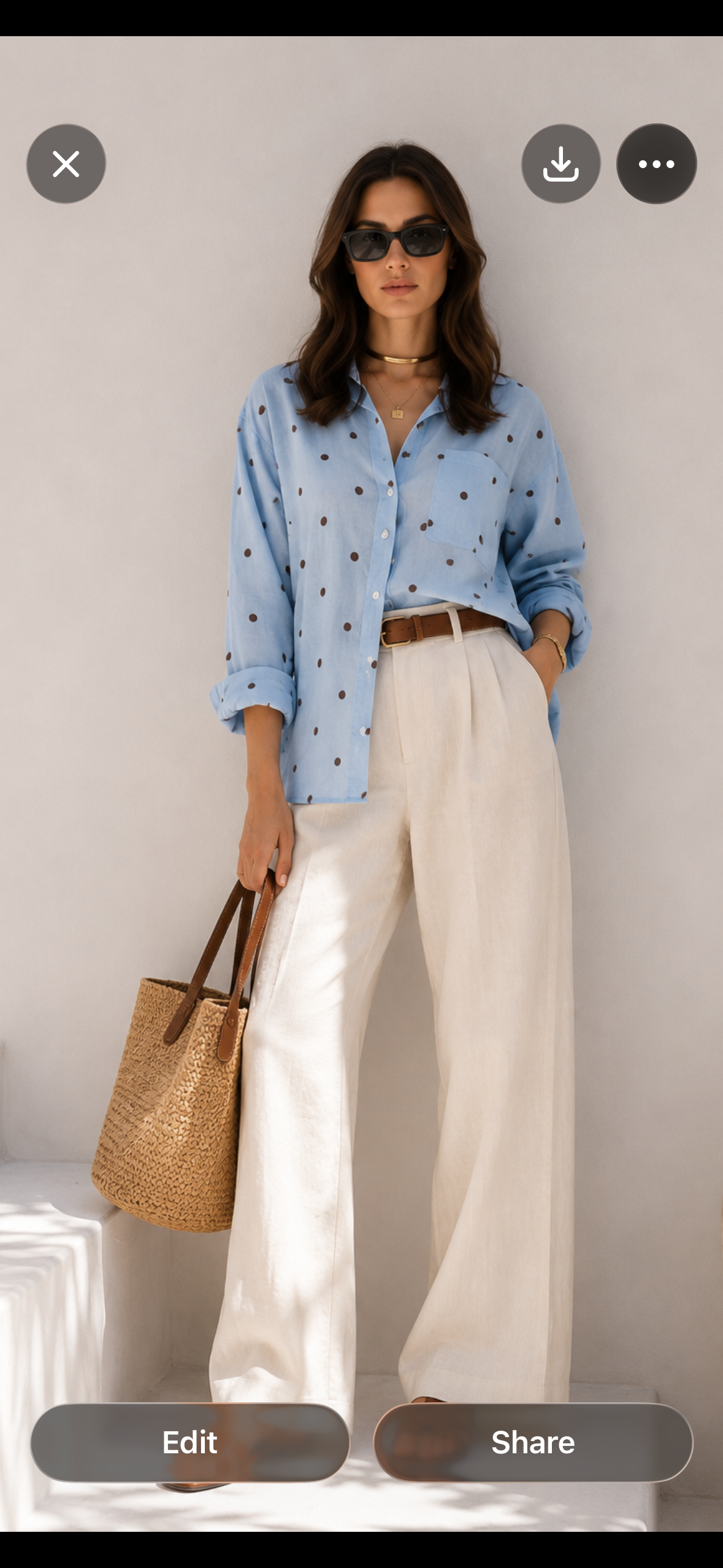 Santorini Dots Shirt - Blue