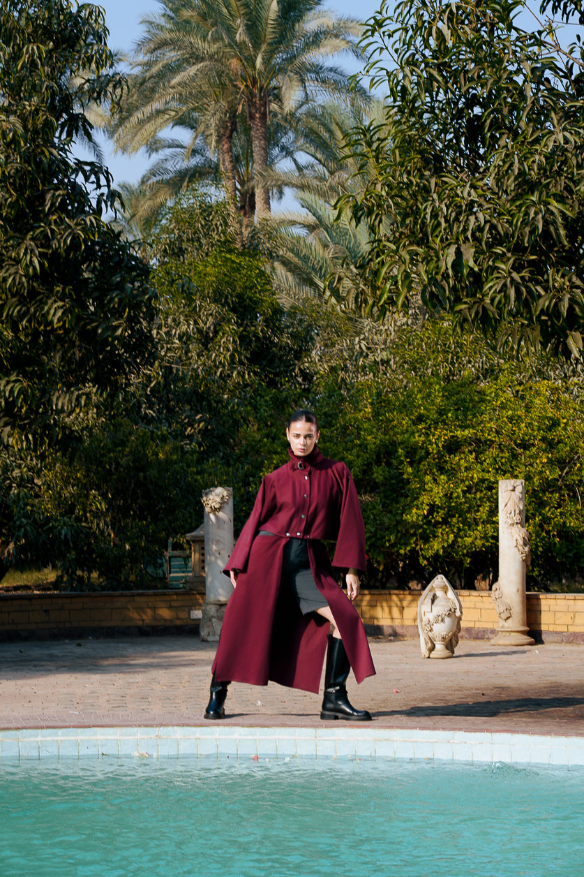 Luna Coat - Burgundy