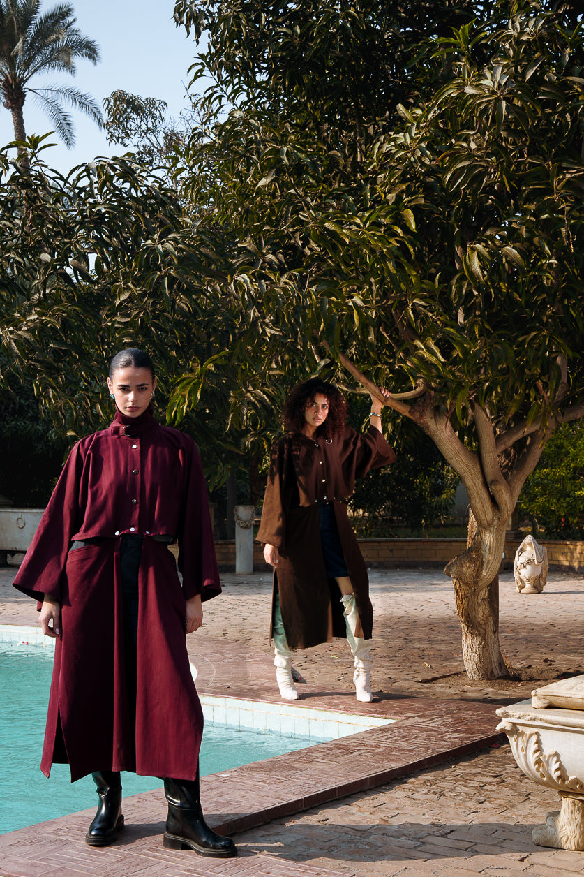 Luna Coat - Burgundy
